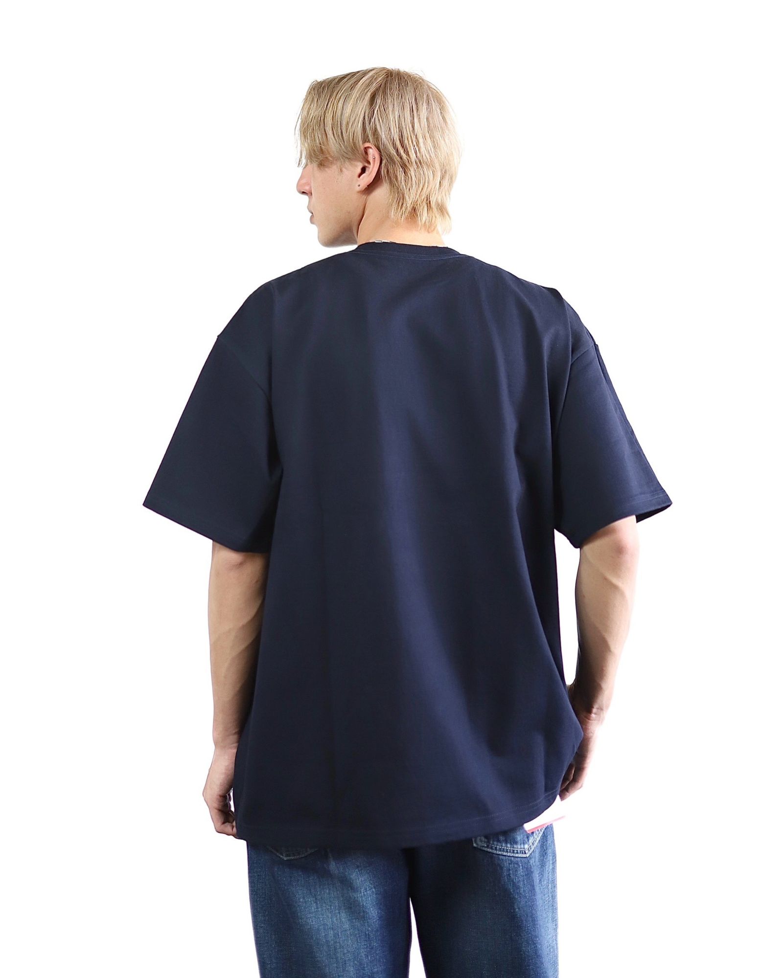 グラフペーパー Heavy Weight S/S Oversized Tee(GM252-70095B )NAVY