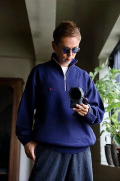 フレッシュサービス 26AW THERMAL JERSEY HARF ZIP KNIT(FSC263-80009)NAVY☆10月17日(土)新作発売！