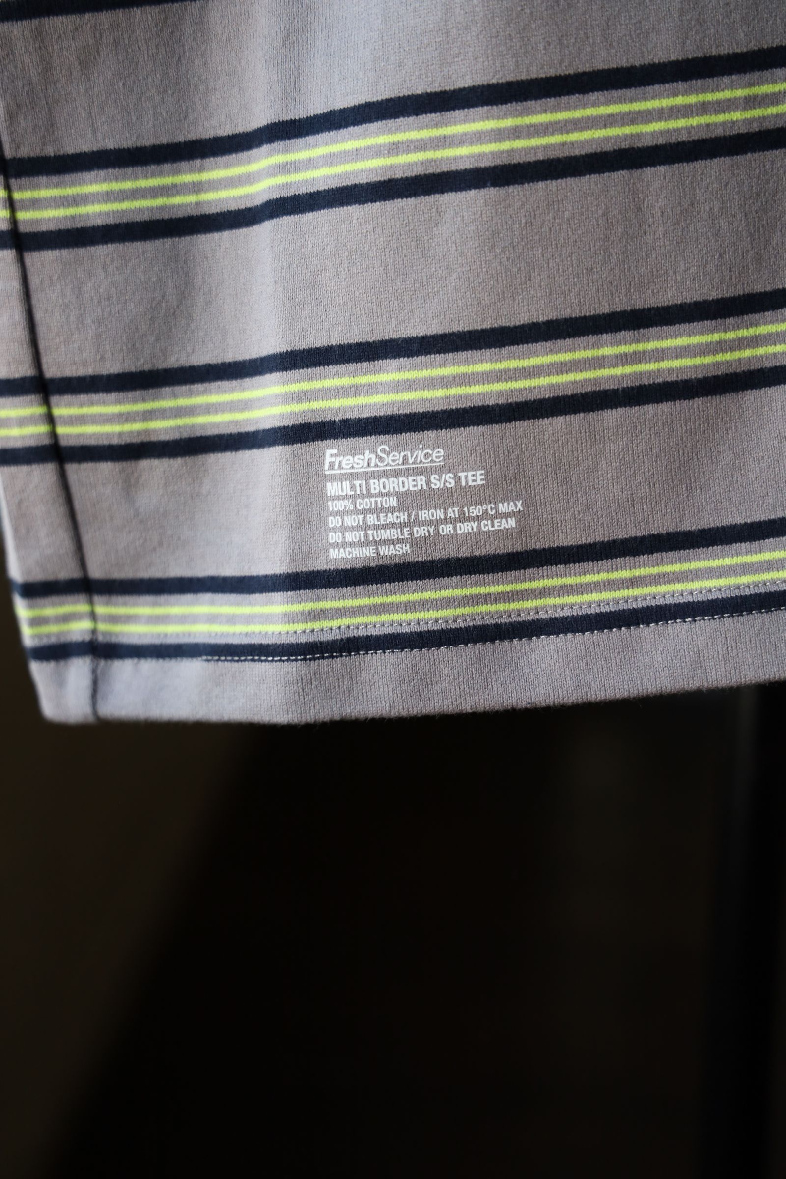 フレッシュサービス MULTI BORDER S/S TEE(FSC251-70121)GRAY