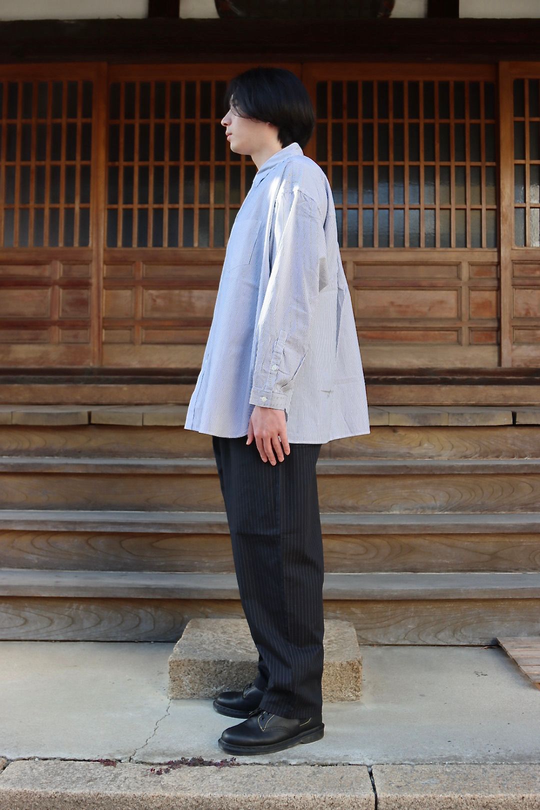 新作通販 CORPORATE STRIPE REGULAR COLLAR SHIRT | artfive.co.jp