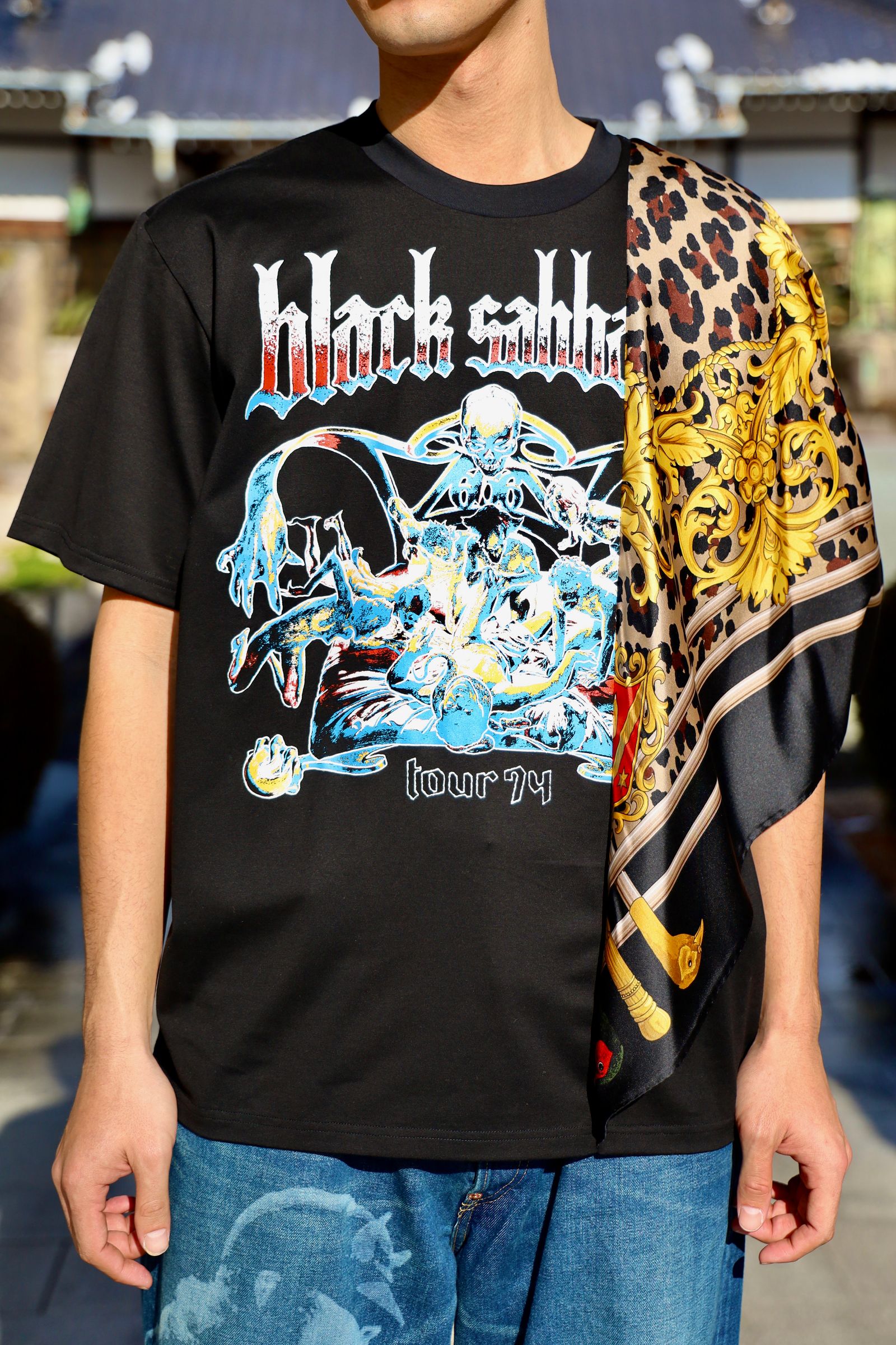 ジュンヤワタナベマン×BLACK SABBATHコラボシルクスカーフT