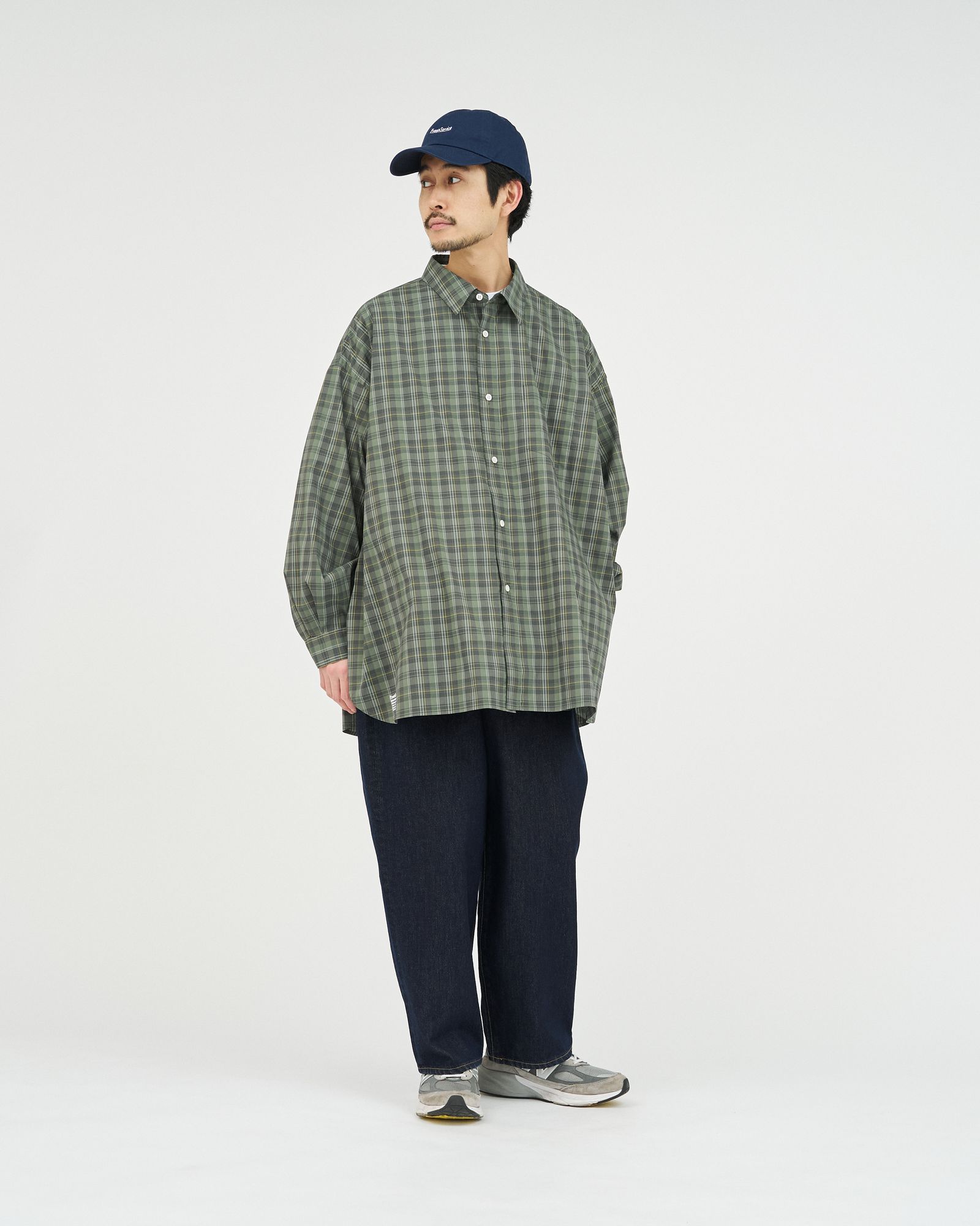 フレッシュサービス MADRAS DRY TECH REGULAR COLLAR SHIRT (FSC261-50251)KHAKI★2月14日(土)発売