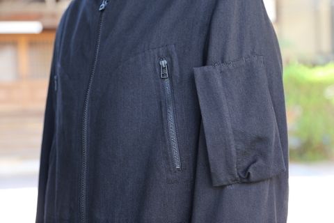 yohji yamamoto2020AW Y's BANG ON! Military hooded-Coat Black denim style.2020.10.18.