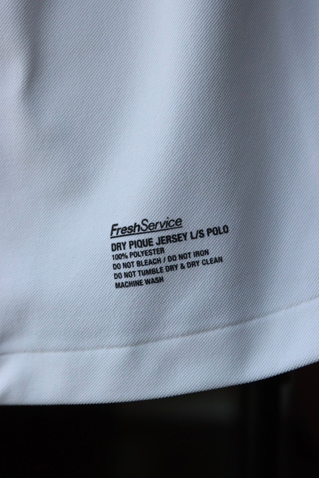 フレッシュサービス DRY PIQUE JERSEY L/S POLO(FSC253-70011B)WHITE