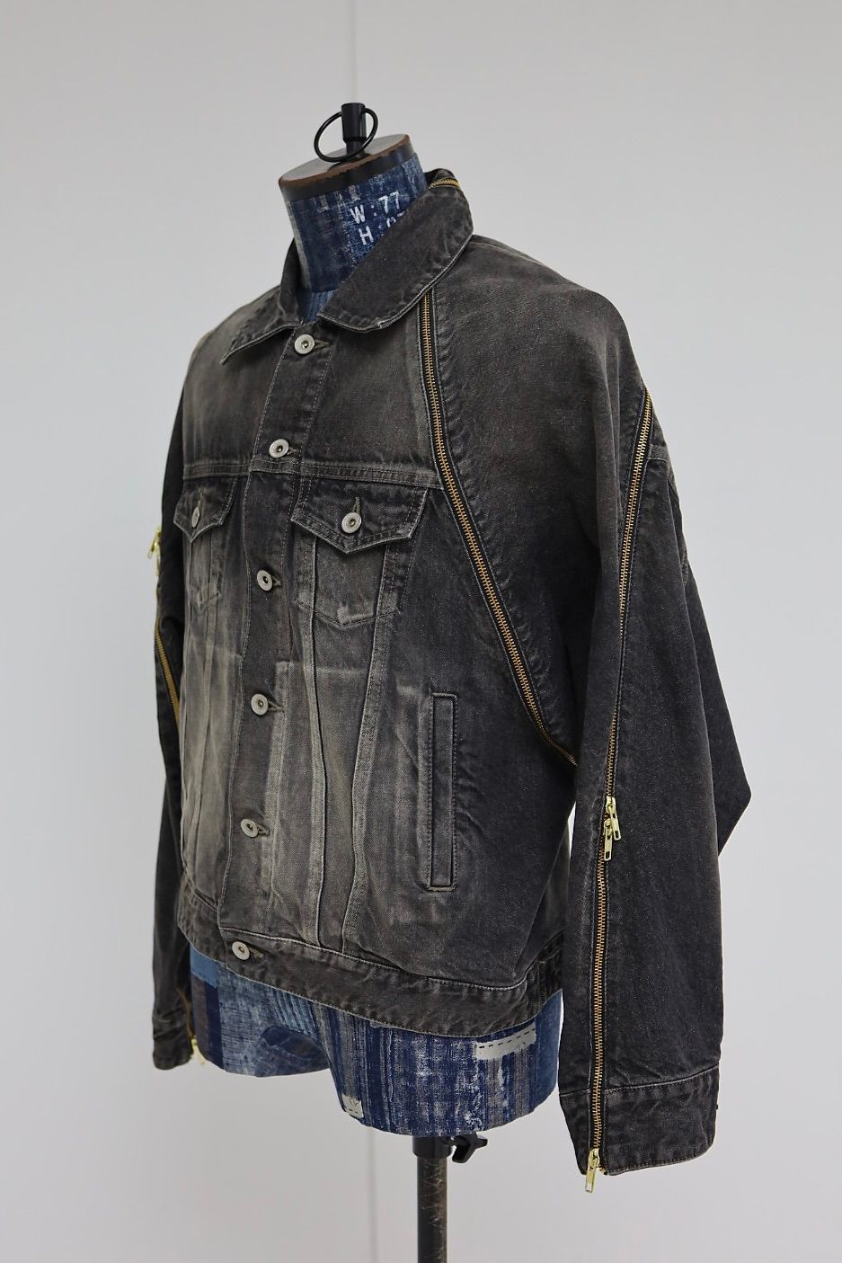 doublet ダブレット26SS FILLETED ZIP DENIM JACKET (26SS08BL241) BLACK ★1月17日(土)11:00発売！