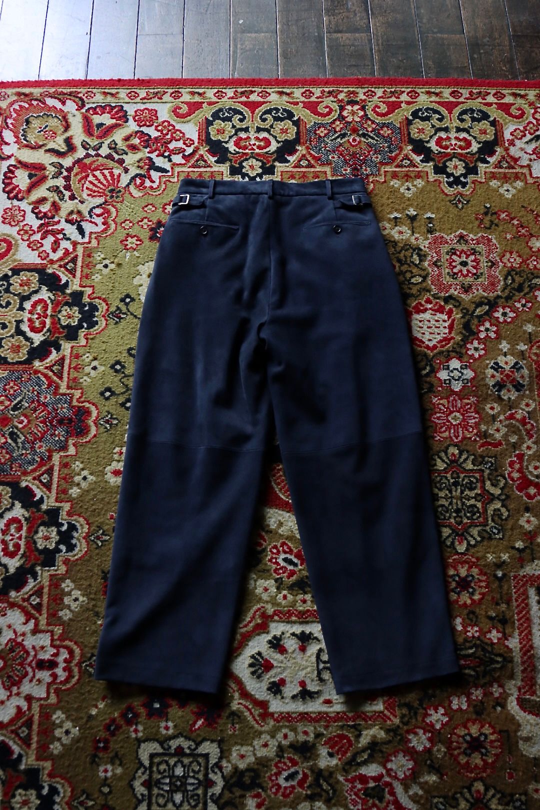 アプレッセ Suede Trousers (23AAP-04-24H)NAVY