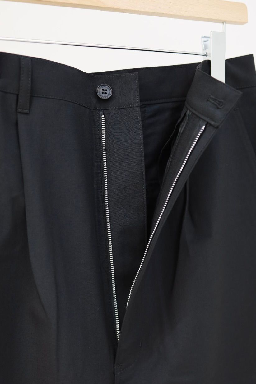 コムデギャルソンオム26SS ウールポプリン2タックパンツ(HQ-P102-051)BLACK☆2月6日(金)発売！