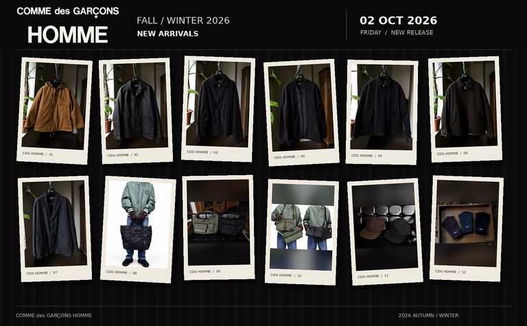 COMME des GARCONS HOMME 26FW☆10月2日(金)新作発売！