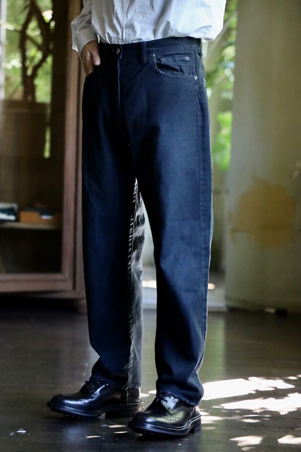 A.PRESSE - アプレッセ No.37 Washed Wide Denim Pants(24AAP-04