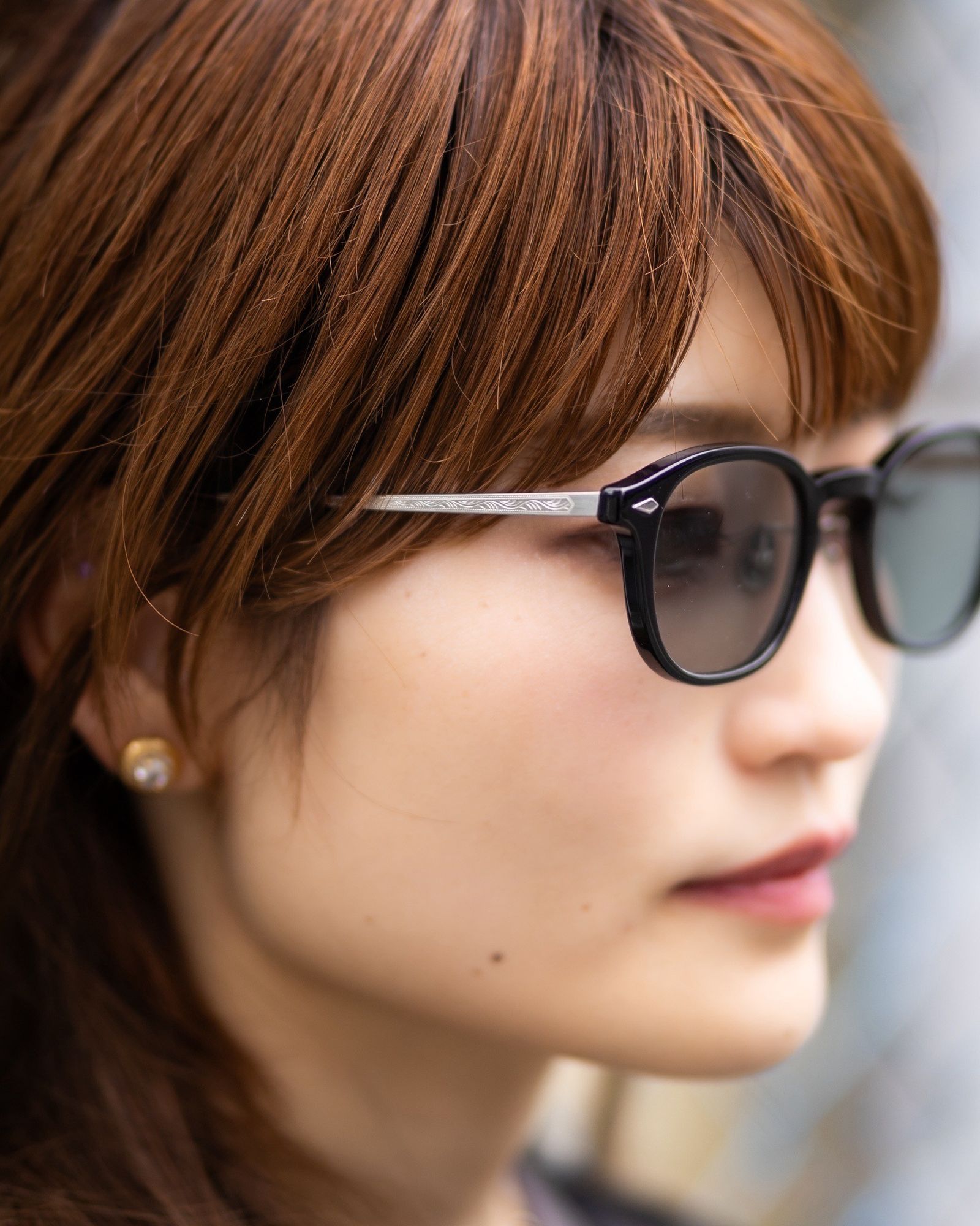 ノチノオプティカル "JIFUSAN" #2.GLOSS BLACK × GREY GREEN to D.GREY(調光モデル)