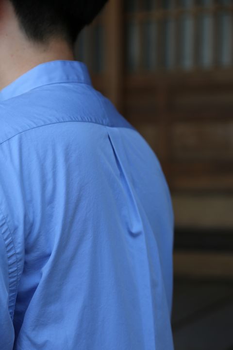 A.PRESSE Band Collar Shirt"SAX"style.2021.7.23.