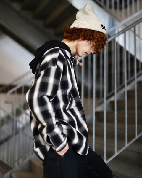 ©SAINT Mxxxxxx セントマイケル 23AW CHECK SHIRT PARKAスタイル
