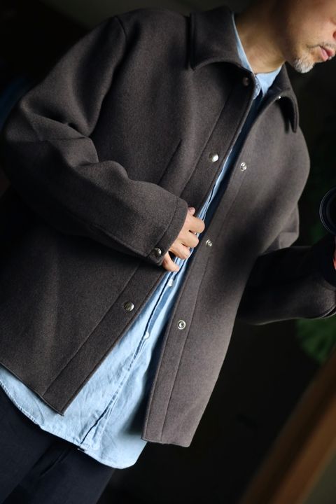 A.PRESSE Cashmere Blend Work Jacketスタイル2024.9.21.
