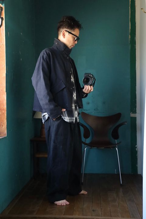 A.PRESSE 2025 STYLE2 Vintage Silk Hemp Hunting Jacketスタイル