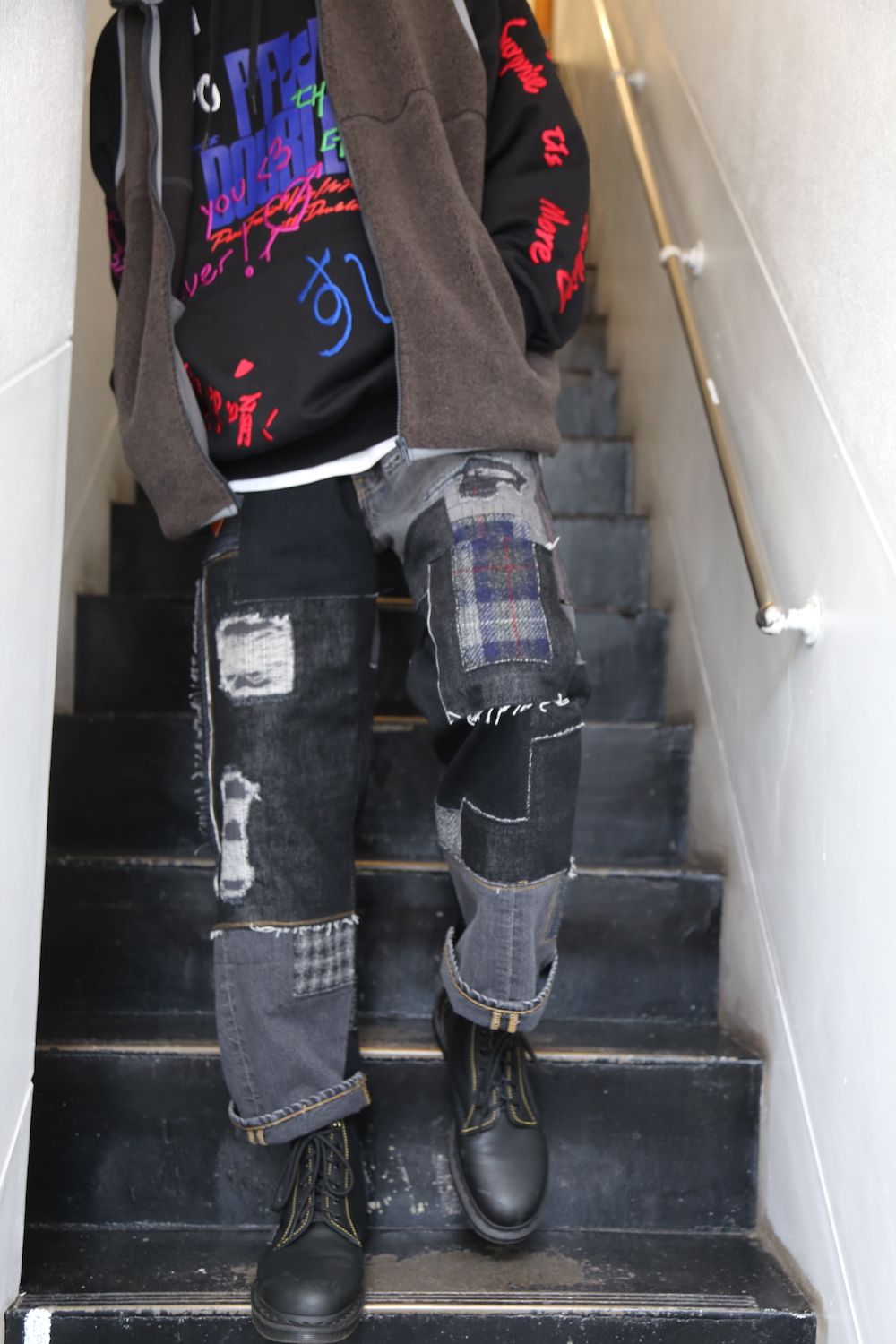 doublet MESSAGE EMBROIDERY HOODIE"BLACK"Style.2020.11.1.