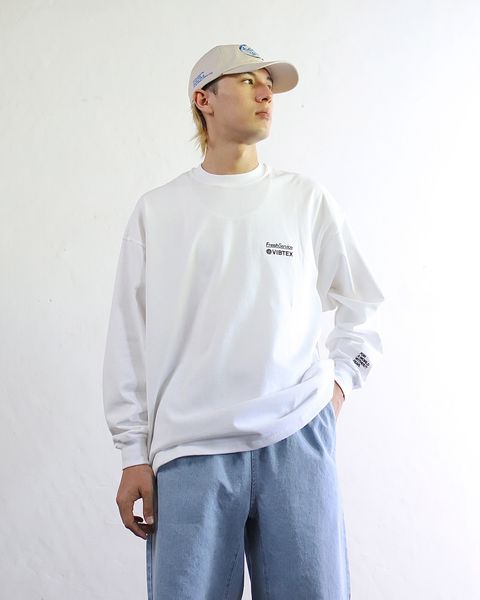 VIBTEX for FreshService 24SS  L/S CREW NECK TEE(WHITE) style 2024.5.17