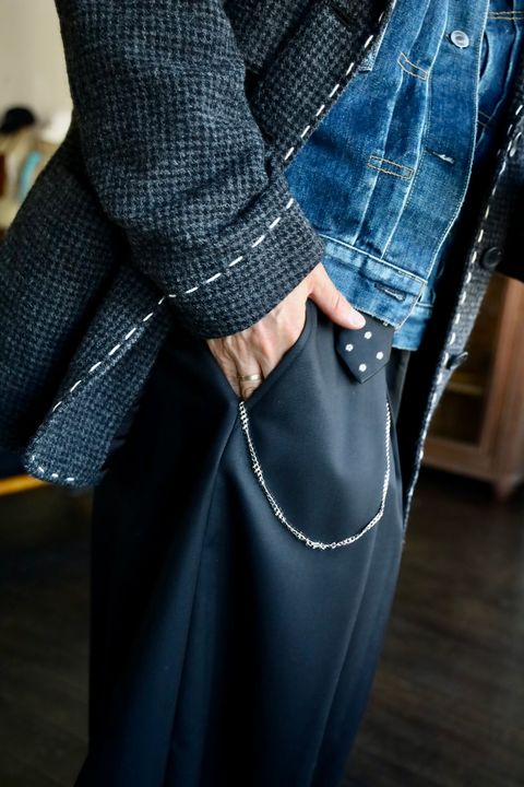 Yohji Yamamoto Y's 25AW HOUNDSTOOTH STITCH JACKETスタイル