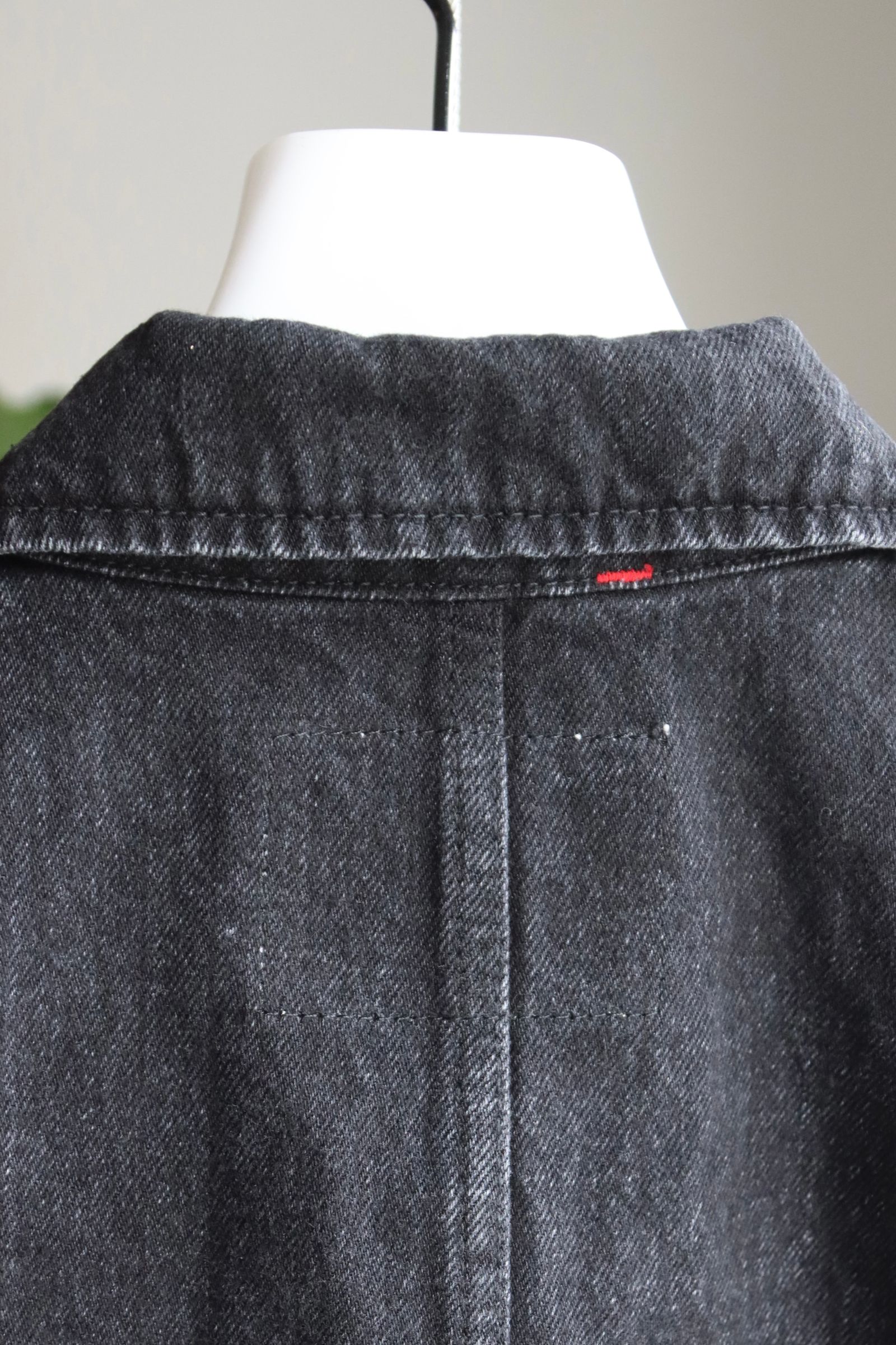 Graphpaper 25AW Women's Selvage Denim Zip Jacket(GL253-20057DB)BLACK_DARK FADE