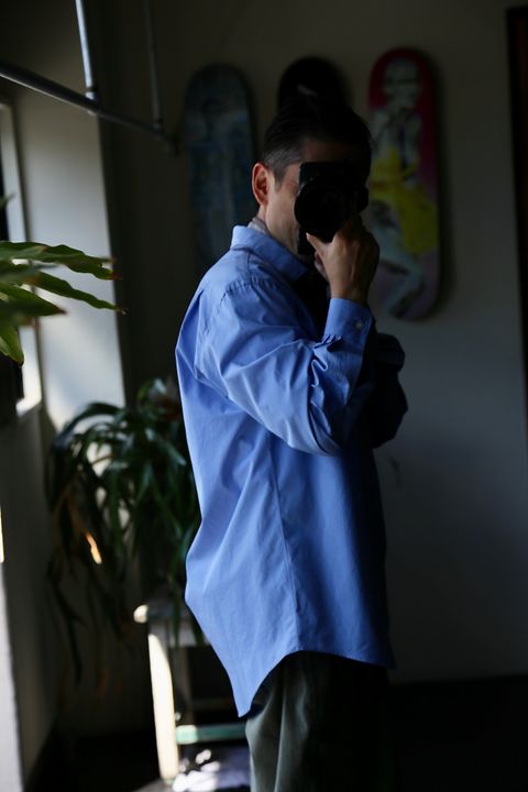 A.PRESSE Regular Collar Shirt"SAX"style.2021.7.28.