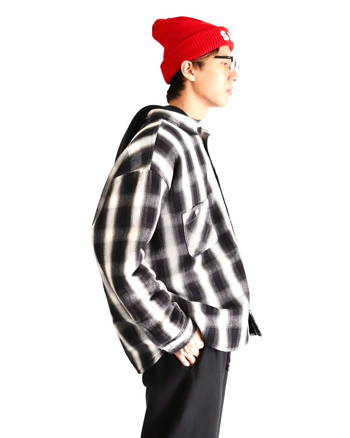 SAINT M×××××× セントマイケル 23AW CHECK SHIRT PARKAスタイル SAINT M×××××× セントマイケル 23AW CHECK SHIRT PARKAスタイル