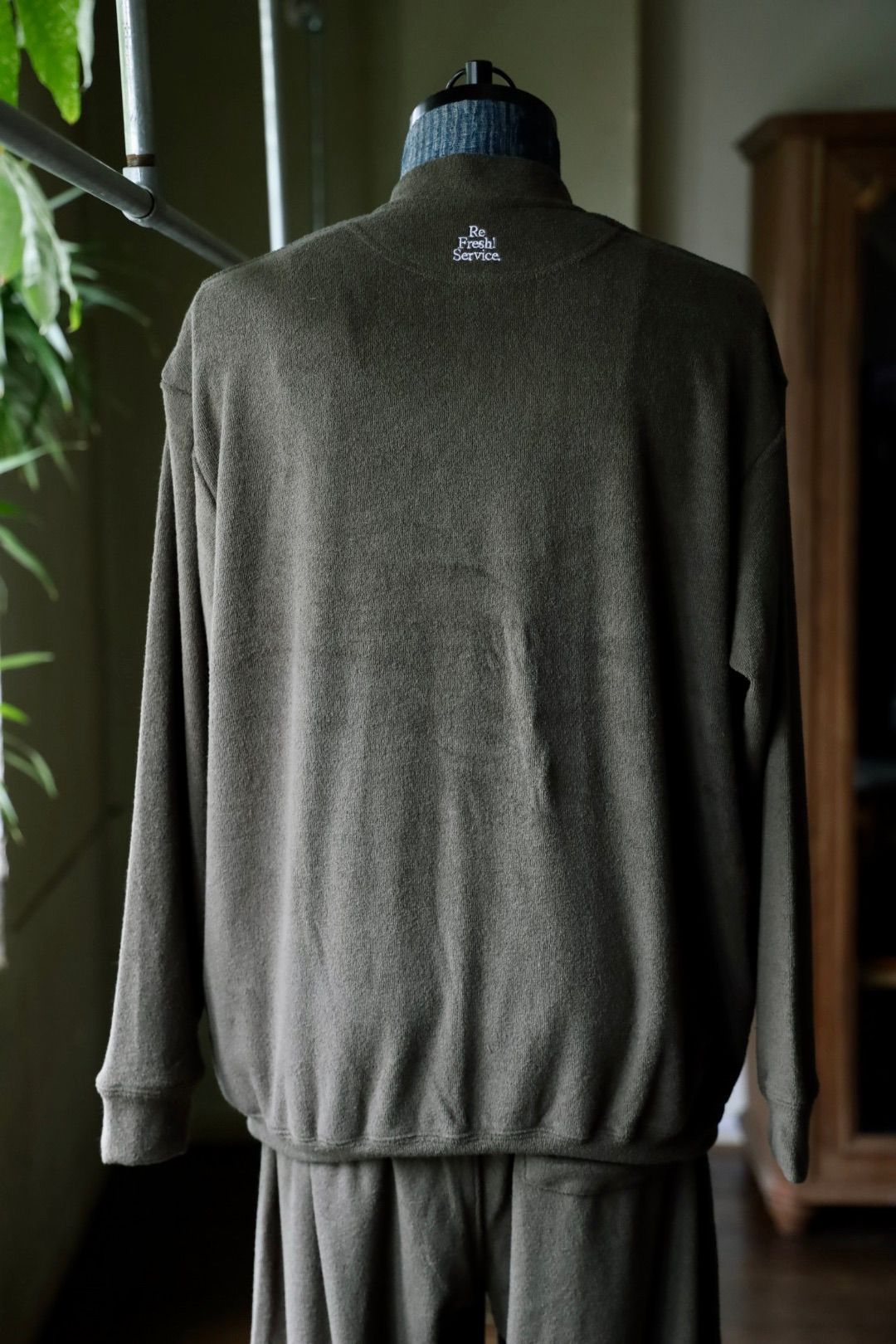 ReFresh!Service. “UTILITY PILE CARDIGAN SET-UP”(KHAKI)☆9月27日(土)発売！
