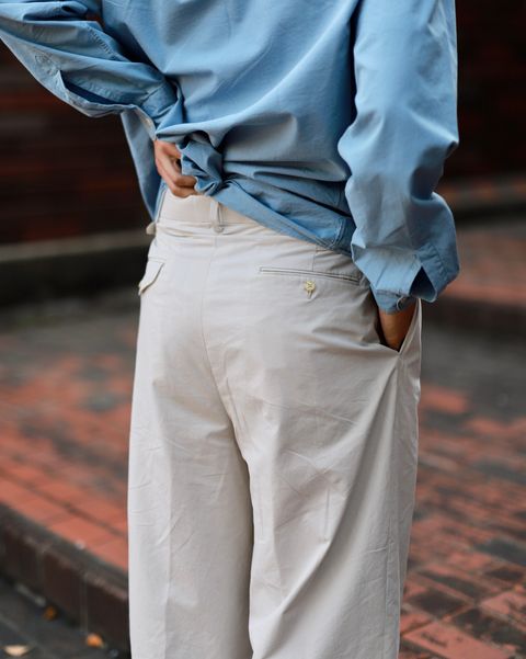 A.PRESSE 新作High Density Weather Cloth Trousersスタイル