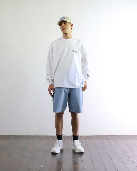 VIBTEX for FreshService 24SS  L/S CREW NECK TEE(WHITE) style 2024.5.17