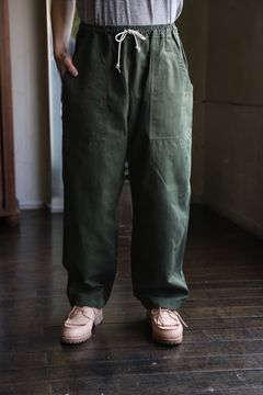 コムデギャルソンオム25SS 綿麻ヘリンボーンイージーパンツ(HO-P019-051)KHAKI☆4月4日 (金)発売！