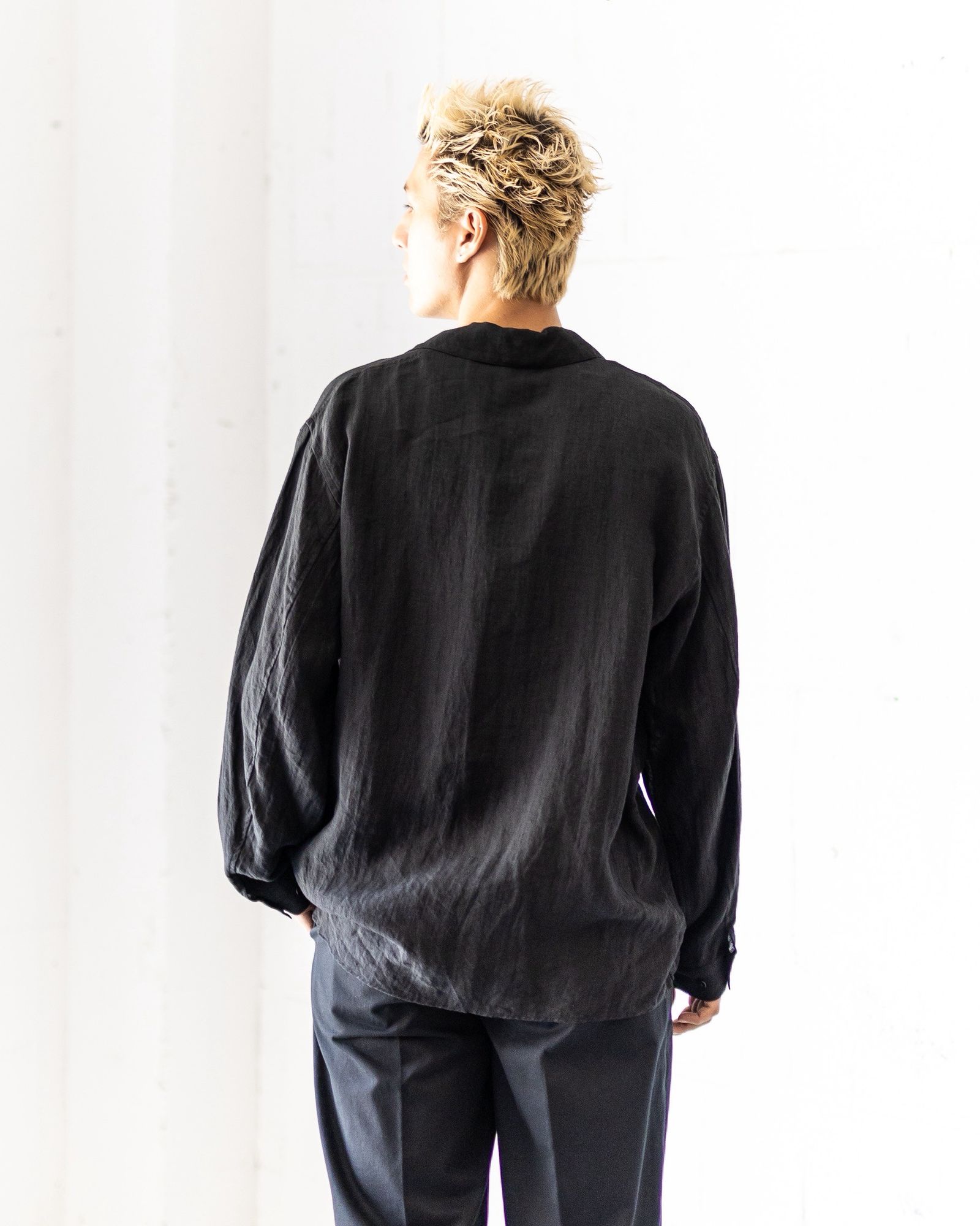 blurhms Linen Open-collar Shirt L/S Style