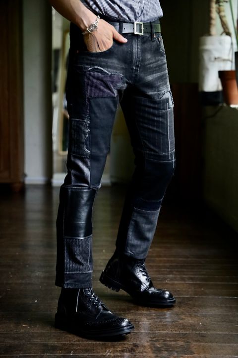 JUNYA WATANABE MANパッチワークMIXデニムパンツスタイル.2024.8.19.