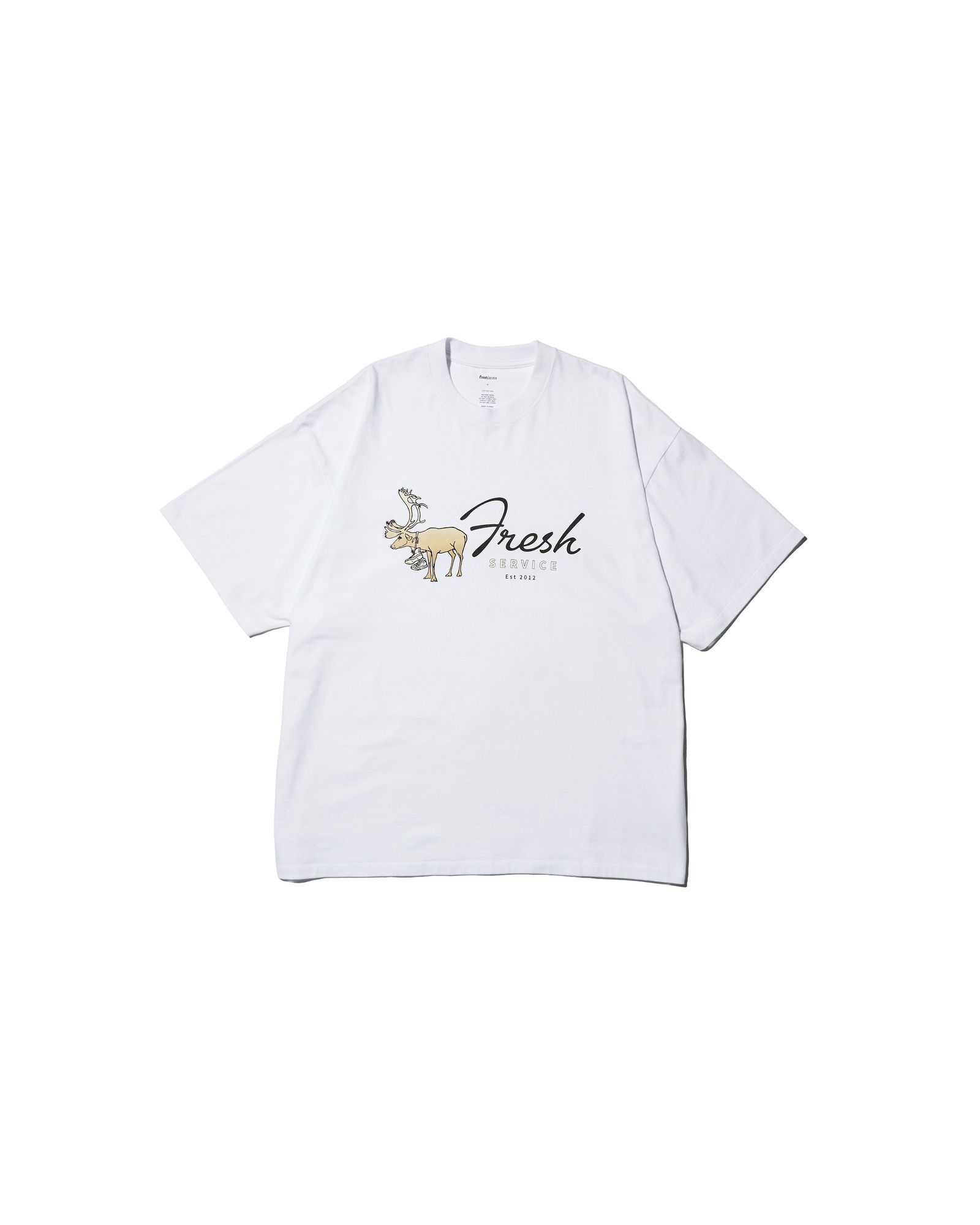 フレッシュサービス CORPORATE PRINTED S/S TEE “CARIBOU”(FSC253-70016)WHITE★7月26日(土)発売！)