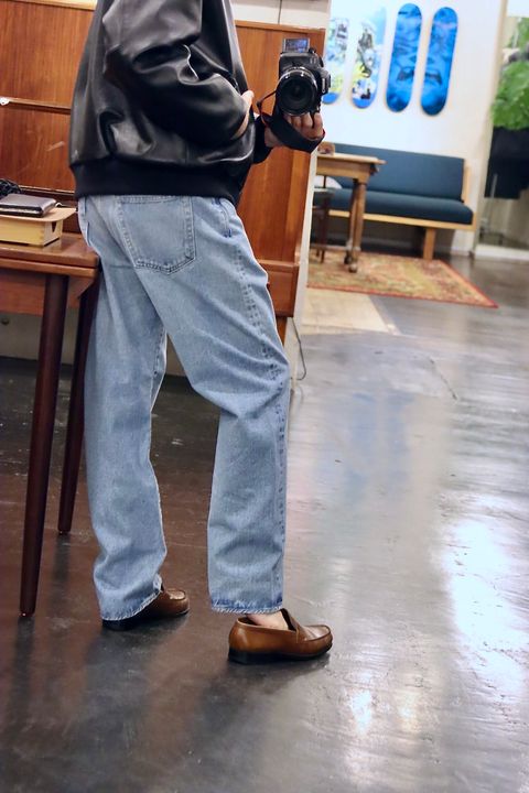 A.PRESSE 24SS Washed Denim Pantsスタイル