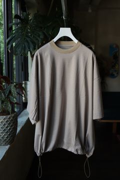 イズネス23AWバルーンTシャツ BALLOON  T-SHIRT(31SSSH05-1)BEIGE×WHITE border