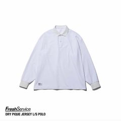 フレッシュサービス DRY PIQUE JERSEY L/S POLO(FSC253-70011B)WHITE