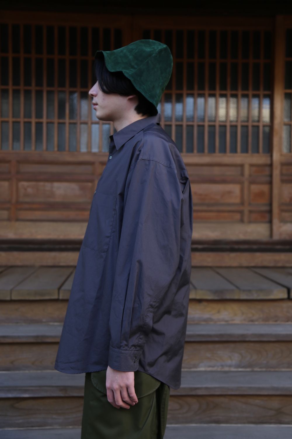 Broad L/S Oversized Regular Collar Shirt"C.GRAY"Style.2020.1.17.