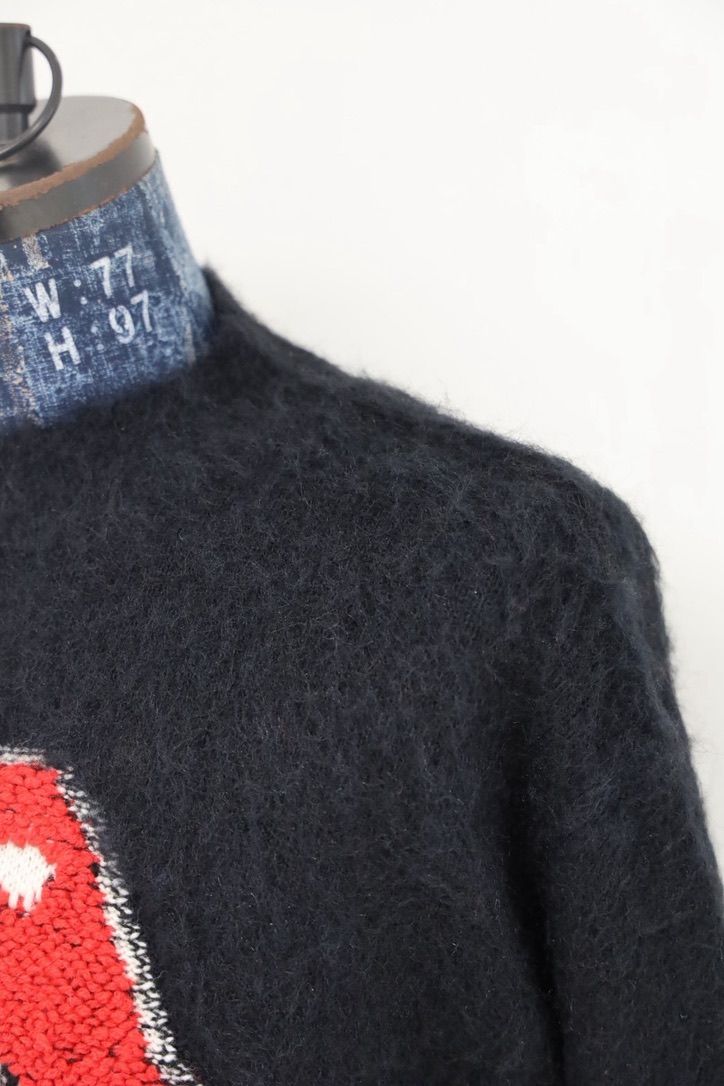 セントマイケル 26AW LIPS&TOHGUE TRS_CRW N KNIT (SM-MK1-0000-C46) BLACK☆9月19日(土)発売！