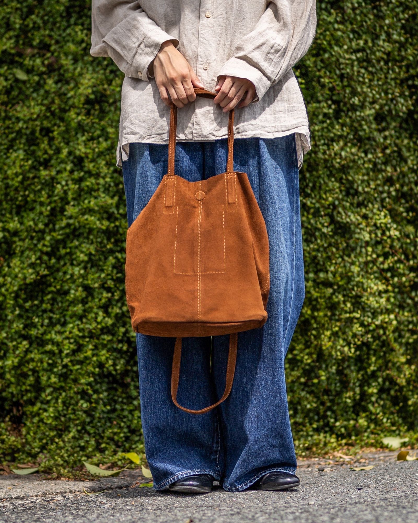 Morphee / モルフェトートバッグ 3WAY MIDIUM TOTE(LONG)OIL SUEDE BROWN