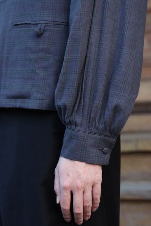 MATSUFUJI Flannel Check Pleats Jacket(M213-0301) style.2021.10.11.