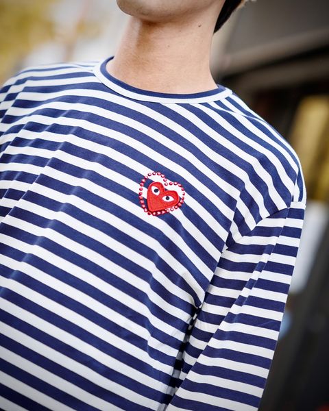 PLAY COMME des GARSONS METALSTONEボーダーTシャツ(NEVY WHITE) 新作発売！