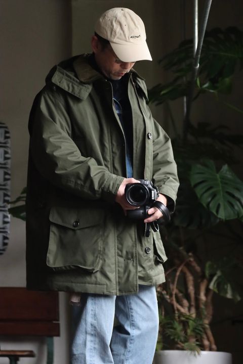 アプレッセ22FW Ventile Hunting Half Coatスタイル.2022.10.1.