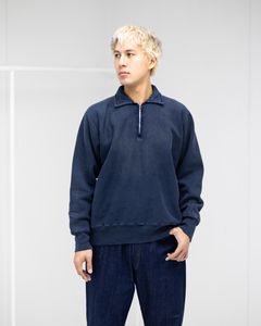 A.PRESSE 2026 STYLE1 Vintage Half Zip Sweatshirt"BLUE"スタイル