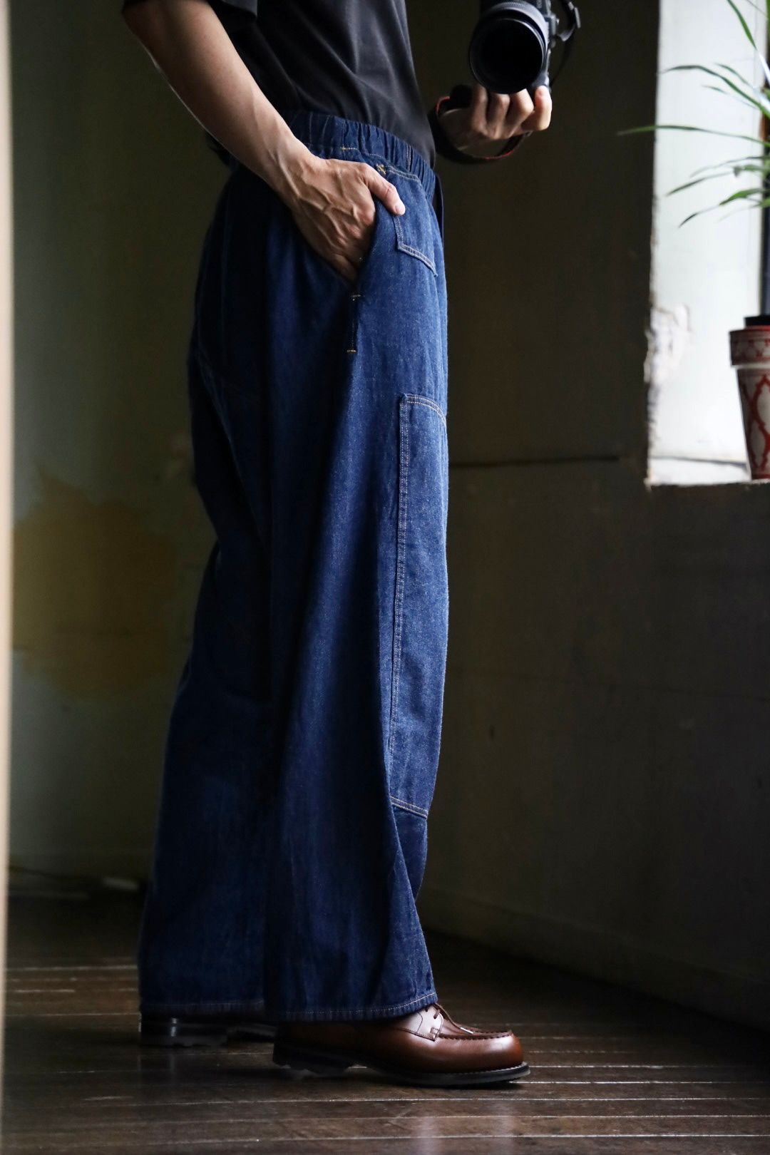 Gurank 25FW 8オンスダブルニーパンツ 8oz raw denim double knee pant (2550)INDIGO
