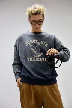 BOW WOW 25FWバウワウ U.S. AIR FORCE EAGLE SWEATSHIRT AGED(BW252-UAES) AGED BLACK