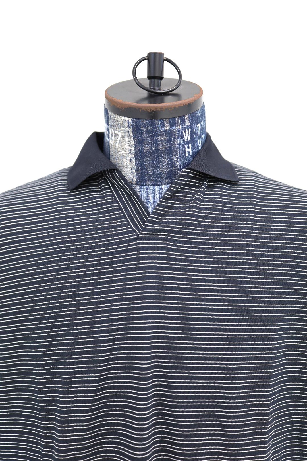 フレッシュサービス COMPACT BORDER V-NECK POLO(FSC262-70120)BLACK☆5月23日(土)発売！