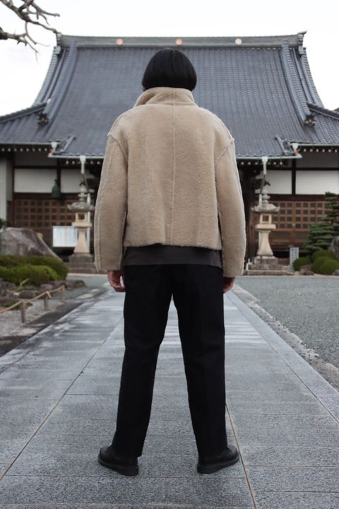 YOKE DETACHABLE COLLAR BOMBER JACKET style.2021.10.17.