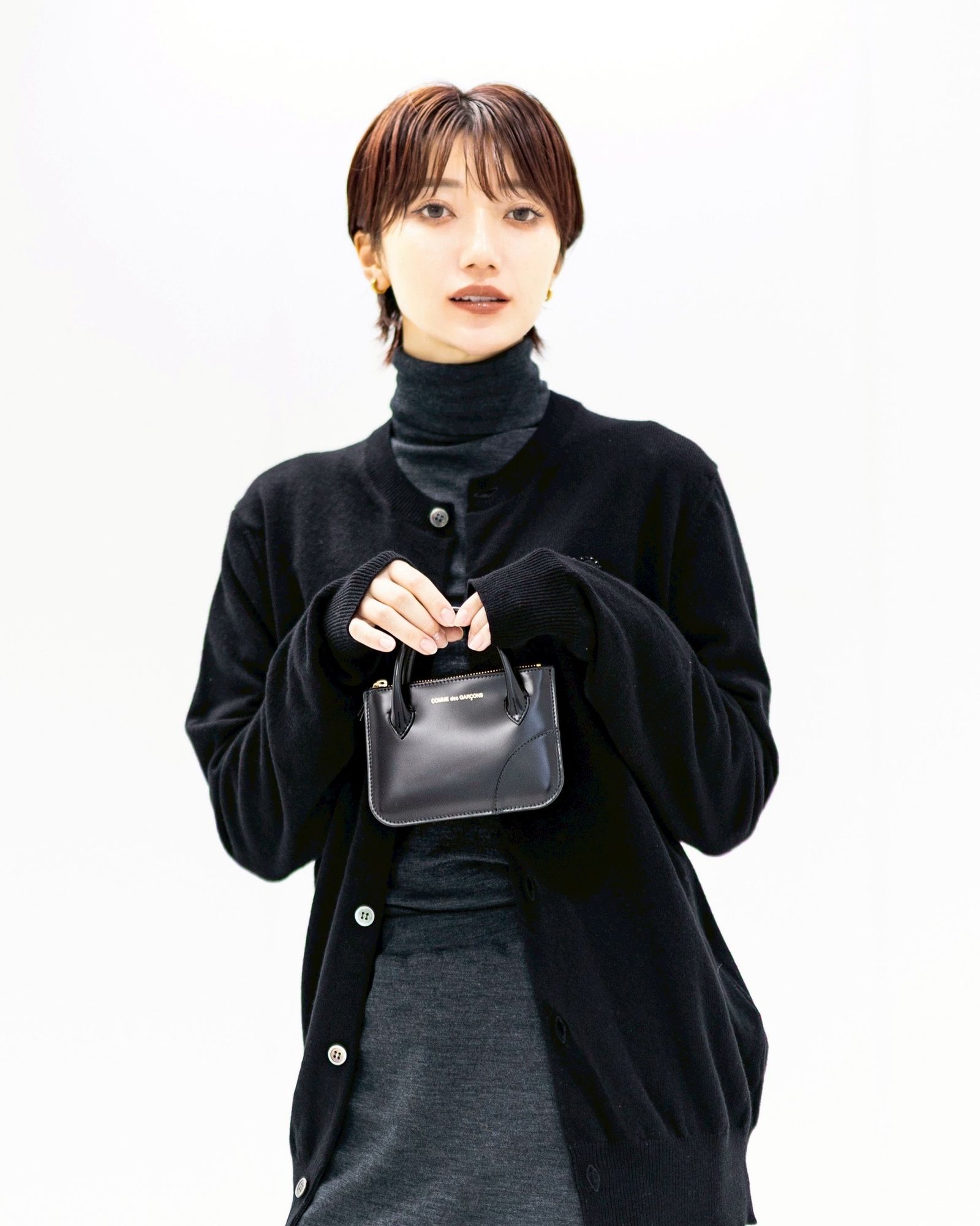 コムデギャルソン HANDELS ARECALF ZIP POUCH M (8Z-U810-051)BLACK☆9月6日発売！