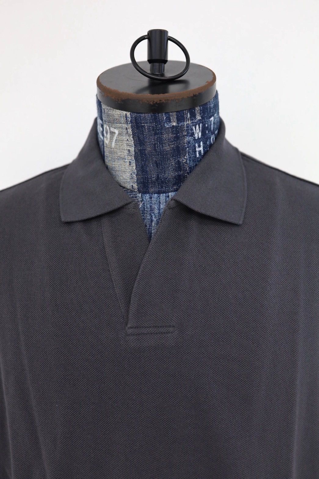 グラフペーパー 26SS Cotton Pique Jersey S/S Skipper Polo(GU261-70416)CHARCOAL☆4月11日(土)発売！