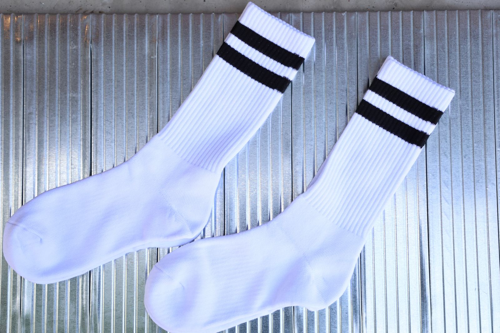 フレッシュサービスソックス 2-PACK LINE CREW SOCKS (BLACK)☆8月2日(土)再入荷！