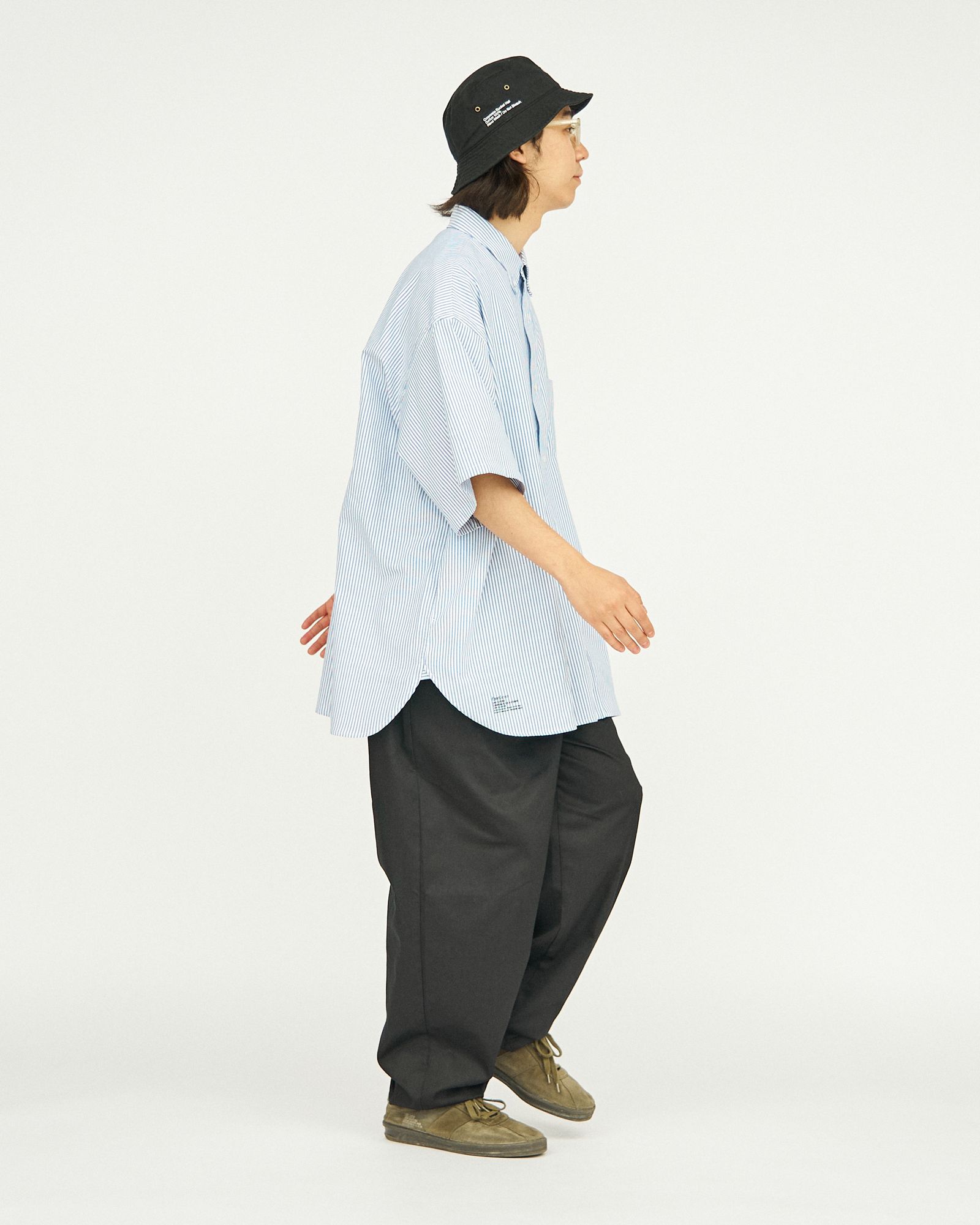 フレッシュサービス DRY OXFORD CORPORATE S/S B.D. SHIRT(FSC251-50004B)BLUE STRIPE