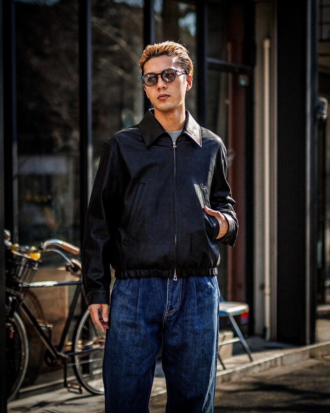 YOKE - ヨーク25SS LEATHER ZIP BLOUSON(YK25SS0903B)BLACK☆1月
